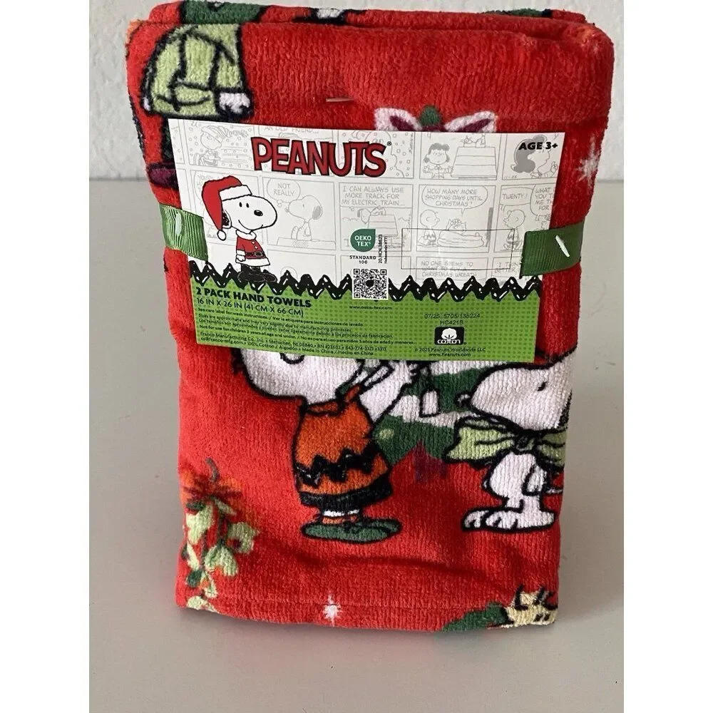 2 Pack Peanuts Snoopy Charlie Brown Christmas Holiday‎ Red 16